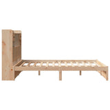 Bookcase Bed without Mattress 150x200cm King Size Solid Wood Pine 3322421