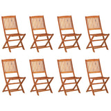 Dining Set Brown Solid Acacia Wood Large Foldable Dining Set 3086976