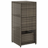 Garden Storage Cabinet Grey 50x55x115 cm Poly Rattan 365549