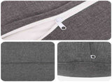 Cushion with Pillow HEERLEN 6 pcs Light Grey Fabric 929306