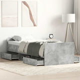 Bed Frame without Mattress Concrete Grey 100x200 cm 3203799