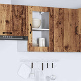 Kitchen Wall Cabinet with Glass Door Porto Old Wood 854015