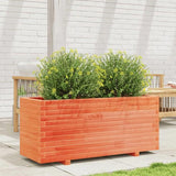 Garden Planter Wax Brown 110x40x49.5 cm Solid Wood Pine 847380