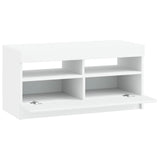 LED TV Cabinet White Engineered Wood 897875