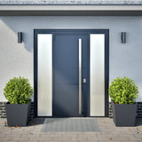 Garden Planters Anthracite 2 pcs 50x50x50 cm Steel 851071