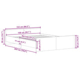 Bed Frame without Mattress White 150x200 cm King Size 3203754