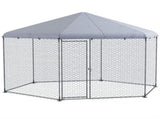 Chicken Coop for 10-15 Chickens, Hens, Rabbits, Ducks, Outdoor Garden Chicken Run, 4 x 3.5 x 2.6m T3398P552660