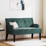 Chesterfield Bench Dark Green 112 x 65.5 x 75 cm Velvet 42019288