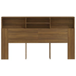 ZNTS Headboard Cabinet Brown oak 180x19x103.5 cm 817257