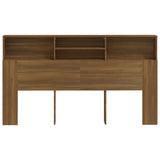 ZNTS Headboard Cabinet Brown oak 180x19x103.5 cm 817257