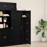 Highboard 2 pcs Black Oak 70 x 42.5 x 185 cm 3365593