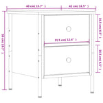 ZNTS Bedside Cabinet Sonoma Oak 40x42x50 cm Engineered Wood 825985