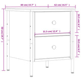 ZNTS Bedside Cabinet Sonoma Oak 40x42x50 cm Engineered Wood 825985