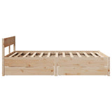 Bed Frame without Mattress 135x190 cm Double Solid Wood Pine 3301764
