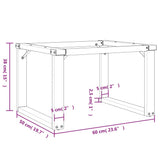 Coffee Table Legs O-Frame 60x50x38 cm Steel 357871