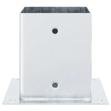 Post Bases Square 4 pcs Silver 121x121 mm Galvanised Steel 42000014