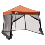 Camping Tent Set 2 pcs Grey and Orange Taffeta and Fabric 3337178