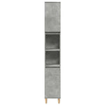 ZNTS 3 Piece Bathroom Furniture Set Concrete Grey Engineered Wood 3324945