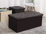 Large Seater Folding Storage Ottoman Pouffe Bench Seat Blanket Toy Chest Box UK 13381792