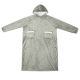 Blanket Hoodie Grey M Fleece and Flannel 42017195