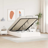 Ottoman Bed Frame with Storage White 150 x 200 cm 3418790
