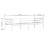 Bed Frame White Solid pinewood Single Durable Bed Frame 322052