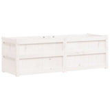 Garden Planter White 150x50x50 cm Solid Wood Pine 837485