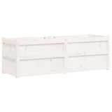 Garden Planter White 150x50x50 cm Solid Wood Pine 837485