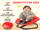 Flower-Shaped Sensory Spinning Chair with Non-Slip Base for Balance/Coordination, Red T3398P378987