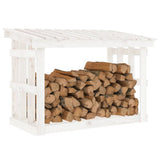 Firewood Rack White 108x64.5x77 cm Solid Wood Pine 822433