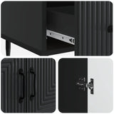 Sideboard with Drawer Black 66 x 34.5 x 95 cm Engineered Wood 894896