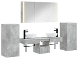 Bathroom Furniture Set 6 pcs Concrete Grey 3407122
