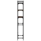 Washing Machine Shelf Brown Oak 67x25x163 cm Engineered Wood 838987