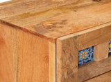 Bedside Cabinet Natural 40 x 33.5 x 46 cm Solid Mango Wood 4018258