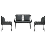 Garden Dining Set 3 pcs Black and Anthracite 42010358