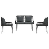 Garden Dining Set 3 pcs Black and Anthracite 42010358