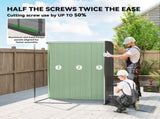 5 x 3.5ft Metal Garden Storage Shed with Effortless Assembly and 2 Pairs of Gloves, Waterproof T3398P554364