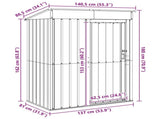 Garden Sheds Brown 137 x 81 x 180 cm Metal 42011292