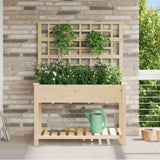 Garden Planter Beige 115 x 60.5 x 153 cm Solid fir wood 42006571