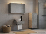 Bathroom Cabinet Set 4 pcs Concrete Grey Engineered Wood 3407362