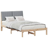 Bed Frame with Headboard Brown 120 x 190 cm Solid Pine Wood 878904