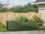 Planter Olive Green 200x40x80 cm Cold-rolled Steel 860727