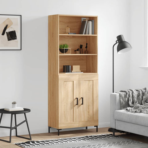 Highboard Sonoma Oak 69.5x34x180 cm Engineered Wood 3189960