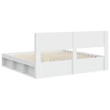 Bed Frame with Storage and Headboard White 180 x 200 cm 3414179