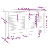 Radiator Cover White 152x19x81.5 cm MDF 284321