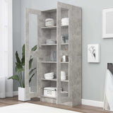 Vitrine Cabinet Concrete Grey 82.5x30.5x185 cm Engineered Wood 802772