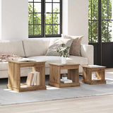 Coffee Table 3 pcs Artisan Oak Engineered Wood 881451