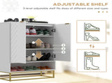 Shoe Storage Cabinet, Modern Shoe Cupboard with Open Shelf, Adjustable Shelf, 6 Vents, Shoe Rack for T3398P343522