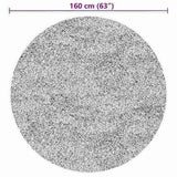 Rug HUARTE Short Pile Soft and Washable Grey 160 cm 375087