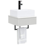 Wall-Mounted Wash Basin White 40 x 41 x 39 cm Engineered Wood 890198
